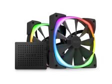 NZXT AER RGB 2-LED RGB PWM Case Fan-Twin Fans with Lighting Controller-Black picture