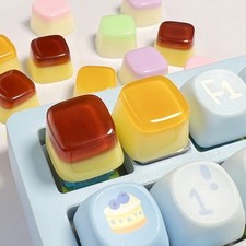 Cute Artisan Jelly Pudding Keycap Kawaii Custom Cherry MX Mechanical Keyboard picture