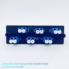 Fiber Optic Adapter Panel 6 LC Duplex SM Adapters Compatible Panduit FAP6WBUDLCZ picture