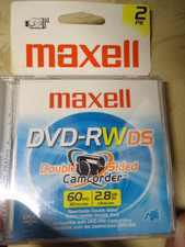 Maxell Dvd-RWDs Double sided Camcorder 60min 2.8GB, 2pack New picture