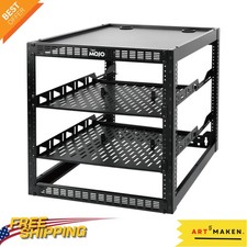 Space-Saving 12U Rack for IT Gear with Ventilated Shelves - Effortless Assembly picture