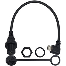 Micro USB Panel Mount Cable, Right Angled 90 Degree Micro USB Mount Extension Da picture