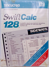 COMMODORE 128 -- SWIFT CALC 128 WITH SIDEWAYS (TIMEWORKS - DISK) picture