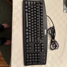 Dell SK-8110 PS/2 Wired Keyboard Black Standard Desktop Computer picture