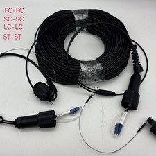 50M Outdoor TPU Armored Single Mode Duplex Fiber Patch Cord FC SC LC ST Cable picture