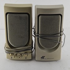 Vintage SS-170 Multimedia Computer Speakers Beige 3.5mm PC Windows 95 98 Retro picture