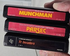 Lot of 3 Vintage - Texas Instrument Solid State Cartridges Video Games picture