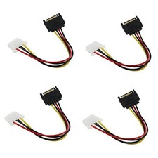 4PCS SATA 15Pin Male to 4Pin IDE Molex Female Cable for Serial ATA Hard Drives picture