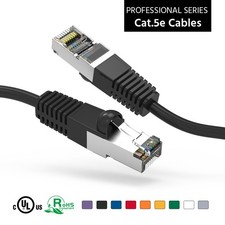 20 Pack of 50Ft CAT5E Shielded (FTP) Ethernet Network Booted Cable 15-200 Feet B picture