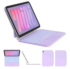 TaIYanG Keyboard Case for iPad Mini 7 & 6,7 Color Backlit Light Purple  picture