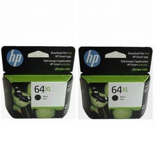 Combo 2 Pack New HP N9J92AN Original Ink Cartridge 64XL Black exp 2026 picture