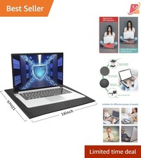 EMF Protection Laptop Pad Aluminum Faux Leather 6x2 Portable Radiation Shield picture
