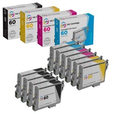 LD 10 Pack T060120 60 Reman Black & Color Ink Cartridge for Epson Printer picture