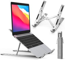 Aluminum Laptop Stand Adjustable Portable 6 Angles Ergonomic Riser Holder picture