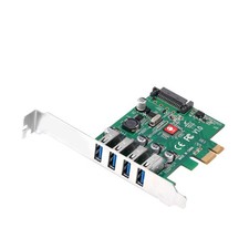 SIIG 4-Port USB 3.0 PCIe Host Card, 5Gbps, UASP, Dual-Profile, JU-P40A11-S1 picture