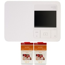 Canon SELPHY CP1500 Compact Photo Printer White + 2x RP-108 Color Ink Paper Set picture