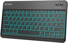 12 Inch Wireless Bluetooth Keyboard - [7 Color Backlit] Ultra-Slim Portable picture