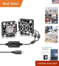 2pcs 40mm USB Cooling Fan 5V 4010 Mini PC Fan with Speed Controller picture