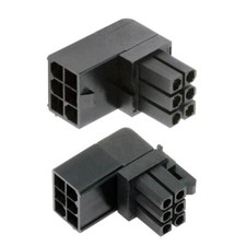 Cablecy 2pcs/lot ATX 6Pin Male to Female 90 Degree Up Down Angled Power Adapter picture