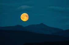 Landscape night mountains moon Custom Gaming Mat Desk picture