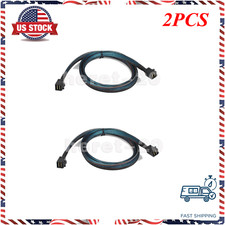 2PCS Internal Mini SAS SFF-8643 to Data SFF-8643 Female Server Card Cable 1M picture