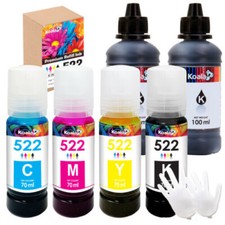 6PK Koala 522 Ink Refill Fit Epson EcoTank ET 2720 4800 2800 2803 4700 4801 2400 picture