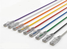Slim Cat6a 10G UTP Patch Cable 28 AWG 1ft 2ft 3ft 5ft 7ft 10ft lot size 1, 5, 10 picture