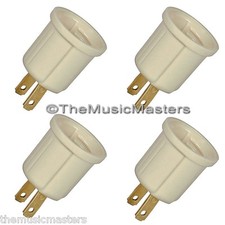 4X AC POWER PLUG to Standard Screw Base BULB SOCKET Electrical Adapter Converter picture
