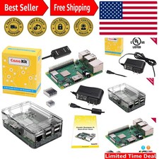 Complete Raspberry Pi 3 B+ Setup: 1.4GHz Processor, Clear Case, and Accessories picture