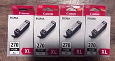 LOT OF 4 NEW SEALED Genuine Canon Pixma CLI-270 PGBK 270 Black Ink Cartridge picture