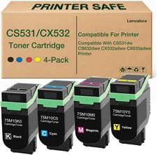 Toner Cartridge Replacement Set for Lexmark CS531, CX532, CS632 & CX635 Series picture
