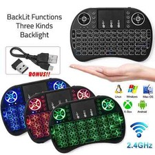 Mini Teclado Con Mouse Incluido Para Pantallas Android TV Inalambrico Recargabl  picture