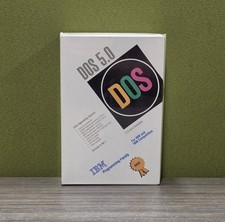SEALED DOS 5.0 Disk Operating System Box IBM 3.5 Inch Diskettes Brand new 1992 picture
