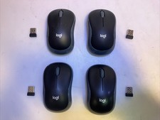 ~ (Lot 4x) Logitech M185 Black Wireless Optical Mouse + USB receiver picture