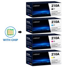 4PK Fit For HP 210A 210X Black/Cyan/Magenta/Yellow Standard Laserjet Toner Set picture