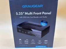 GRAUGEAR 5.25 Inch 10Gbps USB 3.2 PC Front Panel Card Reader with Audio Black  picture
