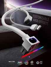 Asiahorse HYDRUS CPU Power Cable (8-Pin EPS) ARGB – White – 30cm picture