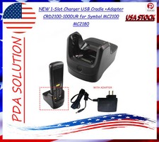 NEW 1-Slot Charger USB Cradle +Adapter CRD2100-1000UR for Zebra MC2100 MC2180 picture