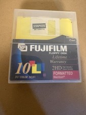 FujiFilm 3.5” Macintosh Floppy Disks 2HD 9 Disks w/ Storage Case Vintage picture