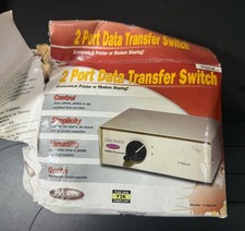 Belkin F1B024E 2-Port DB25 Data Transfer Switch Printer Modem Open Box picture
