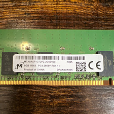 Micron 8GB DDR4 PC4-2666V 288-Pin Registered RDIMM MTA9ASF1G72PZ-2G6D1QI picture