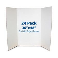 Project Boards 36 x 48 Trifold Clay White 24 Pack Flipside Products Science Fair picture