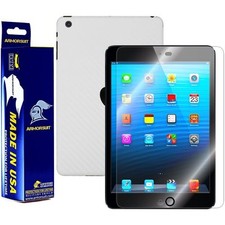 ArmorSuit Apple iPad 4 (4G LTE) Screen Protector + White Carbon Fiber Skin USA picture