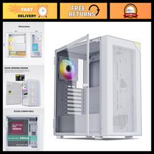 White Mid Tower ATX Gaming PC Case - Sleek Design, Excellent Cooling, Easy Build picture