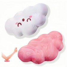 2 Pack Elbow Pads for Desk NonSlip Rest Memory Foam Support Pink White picture