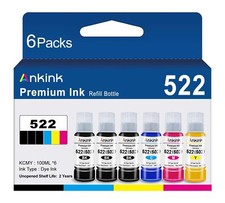 Ankink T522 522 High Capacity Refill Ink Bottle 20.3 fl oz Replacement for Ep... picture