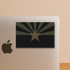 Subdued Arizona Flag Sticker - Tactical Color Pattern Decal for Laptops picture