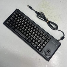CHERRY Compact Keyboard W/ Trackball & Mouse Buttons 83 Key Black G84-4400 picture