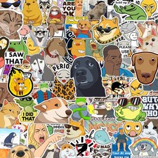 306pcs Funny Meme Vinyl Stickers Pack, Large Bulk Sticker for 306 Pcs, Multi picture