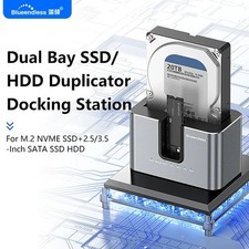 Blueendless SATA HDD M.2 NVMe SSD Dual Drive Docking Station Offline Cloner picture